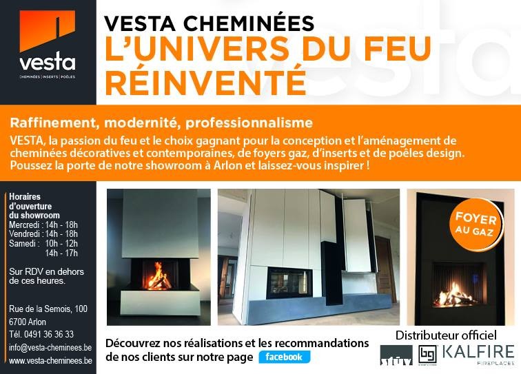 VESTA cheminées à nouveau en cover de L'Info de la Région