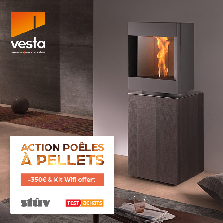 Action promotionnelle avec Test Achats sur le poêle à pellets Stûv P-10 !