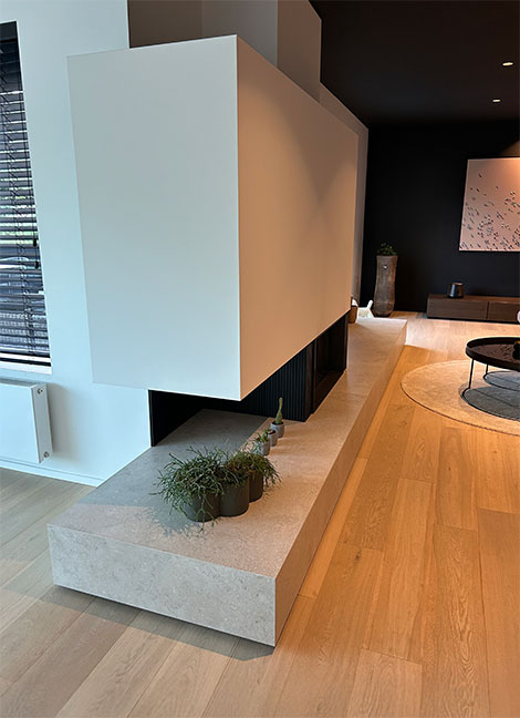 Foyer bois 3 côtés